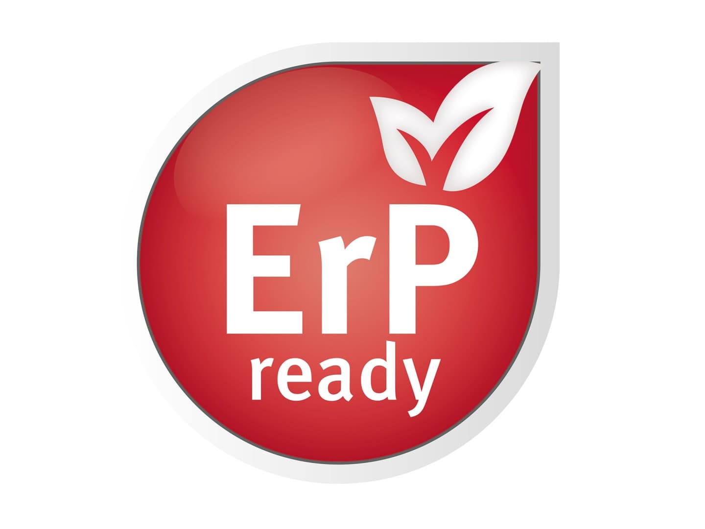 Logo ErP alb/roșu