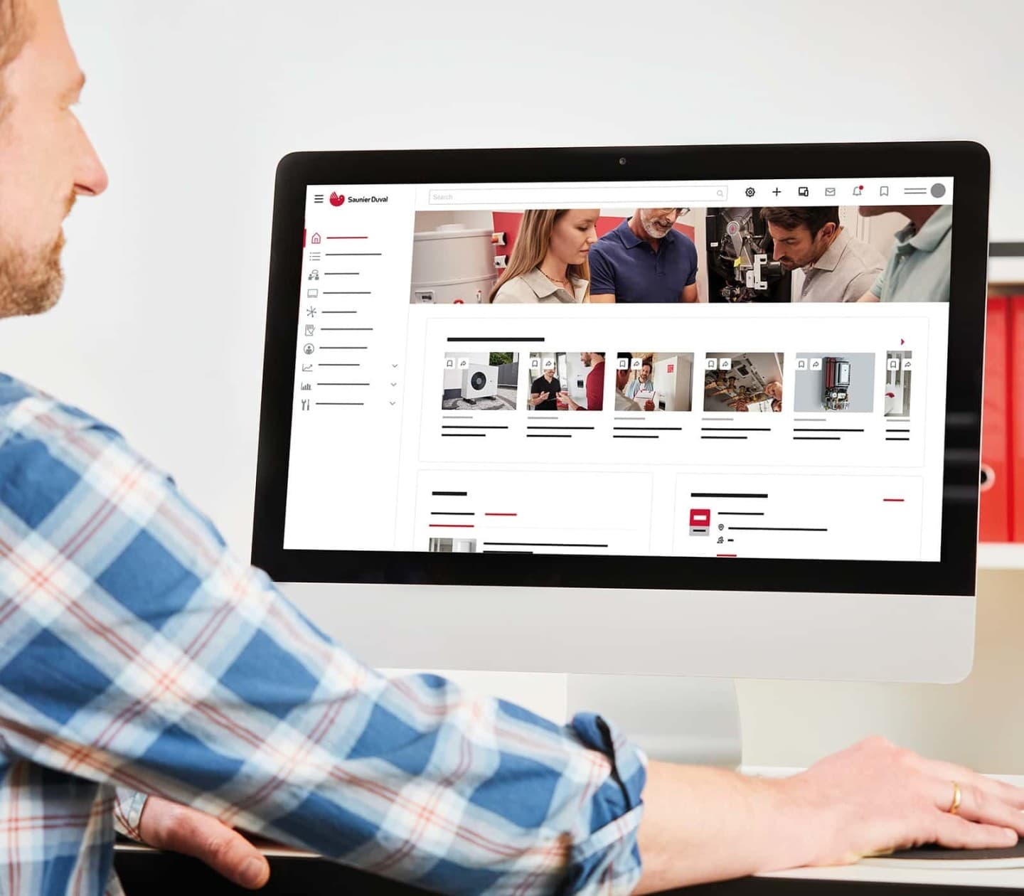 Person using a computer