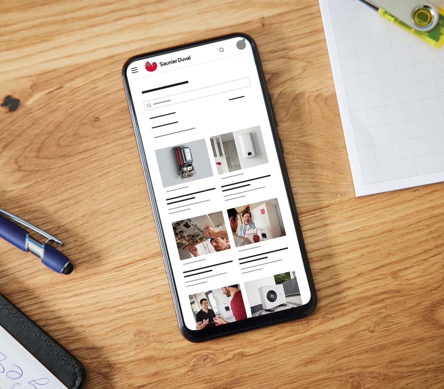 Phone with Saunier Duval apps